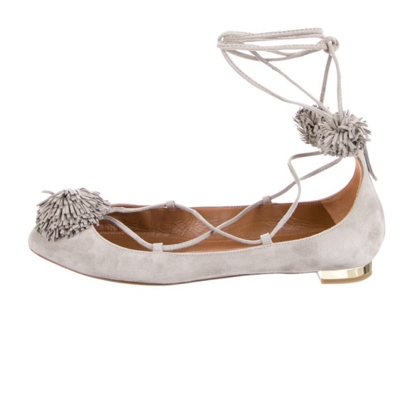 Aquazzura Pom Pom Flats - Picture 2 of 8